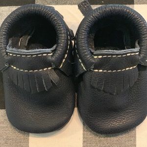 Navy Freshly Picked Moccasins Soft Sole Size 1